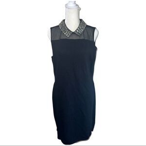 Lauren ralph lauren Black  embelleshed collar dress size PXL